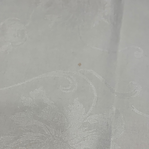 Tablecloth Damask White and Blue,  52”x52” Vintage - Picture 7 of 7